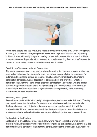 how modern installers are shaping the way forward