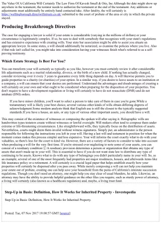 What Is A Will? Estate Preparation