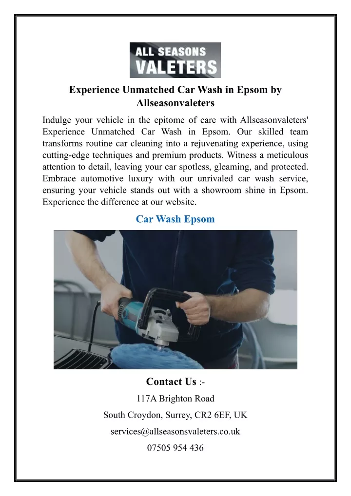 experience unmatched car wash in epsom