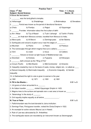 7th SS_  English Medium