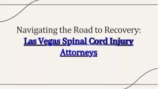 Navigating the Road to Recovery Las Vegas Spinal Cord Injury Attorneys