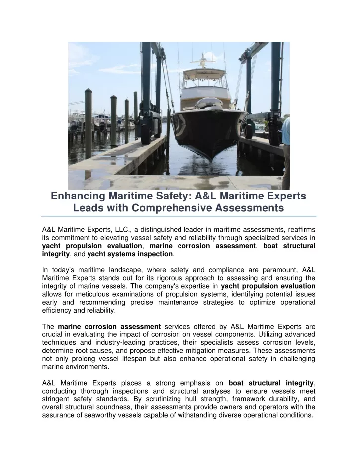 enhancing maritime safety a l maritime experts