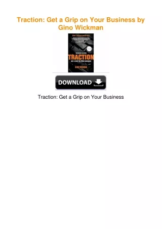 Traction: Get a Grip on Your Business by Gino Wickman
