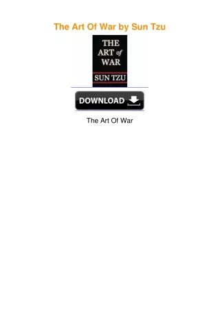 The Art of War by Sun Tzu