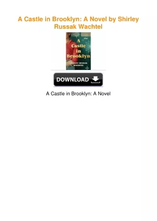 A Castle in Brooklyn: A Novel by Shirley Russak Wachtel