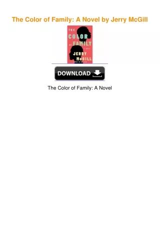 The Color of Family: A Novel by Jerry McGill