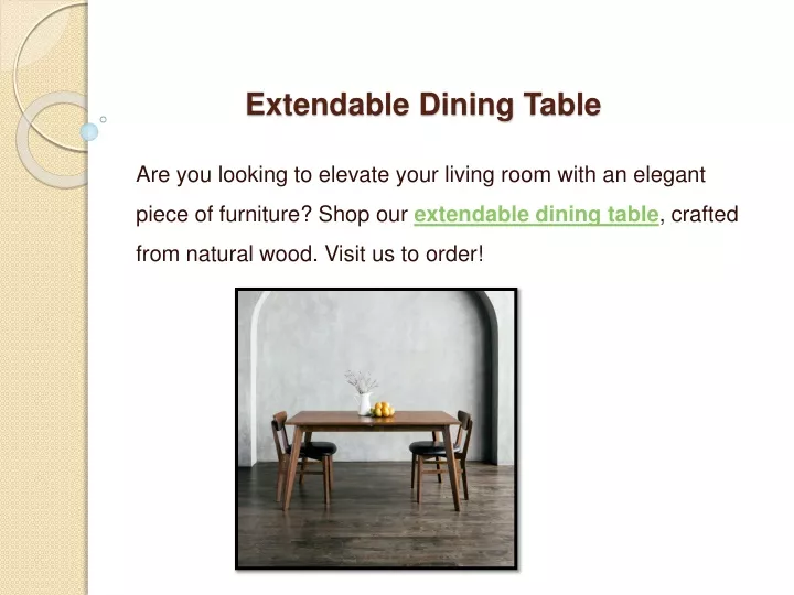 extendable dining table