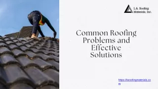 Common Roofing Problems and Effective Solutions