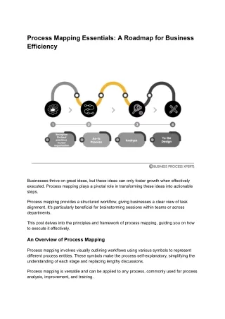 process mapping essentials a roadmap for business