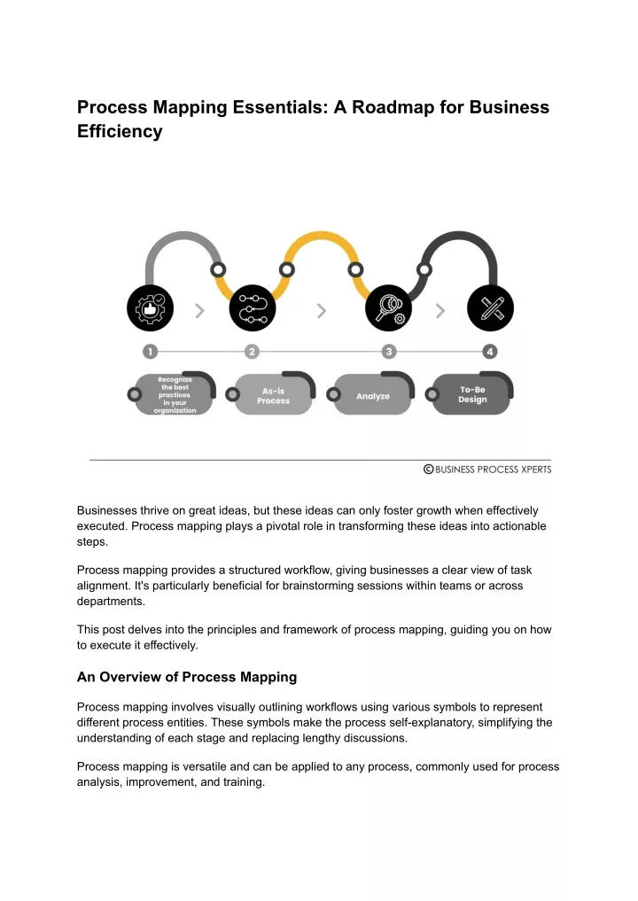 process mapping essentials a roadmap for business