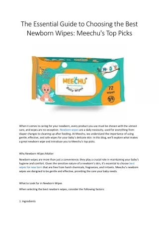 Newborn Wipes