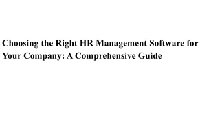 Choosing the Right HR Management Software for Your Company_ A Comprehensive Guide