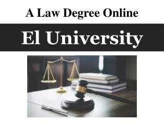 A Law Degree Online