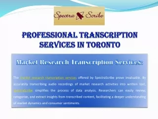 Professional Transcription Services In Toronto