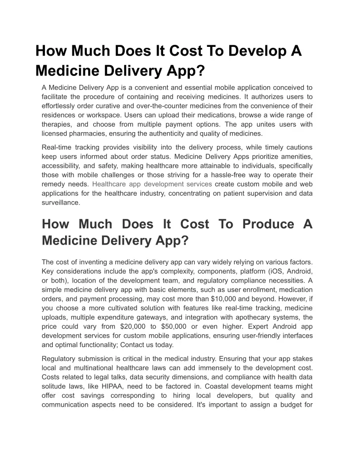 how much does it cost to develop a medicine