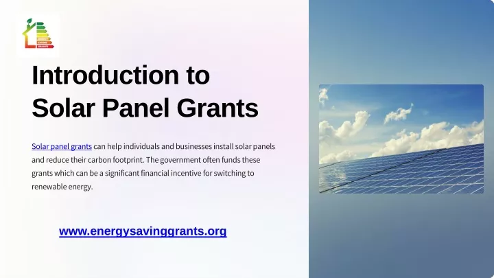 introduction to solar panel grants