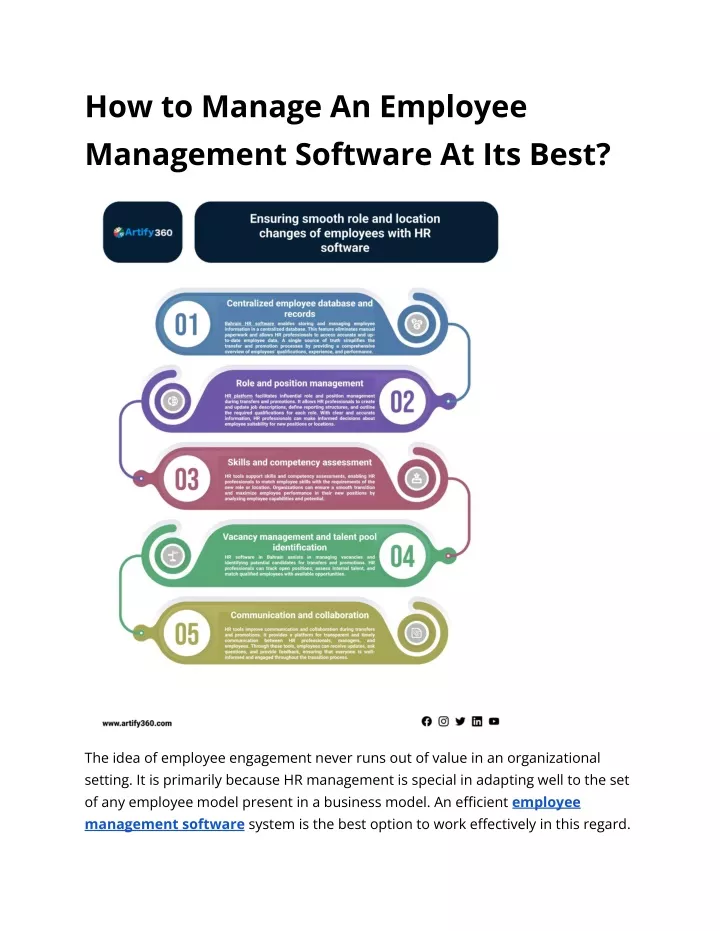 how to manage an employee management software