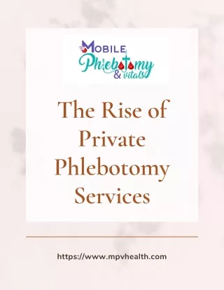 The Rise of Private Phlebotomy Services in New York