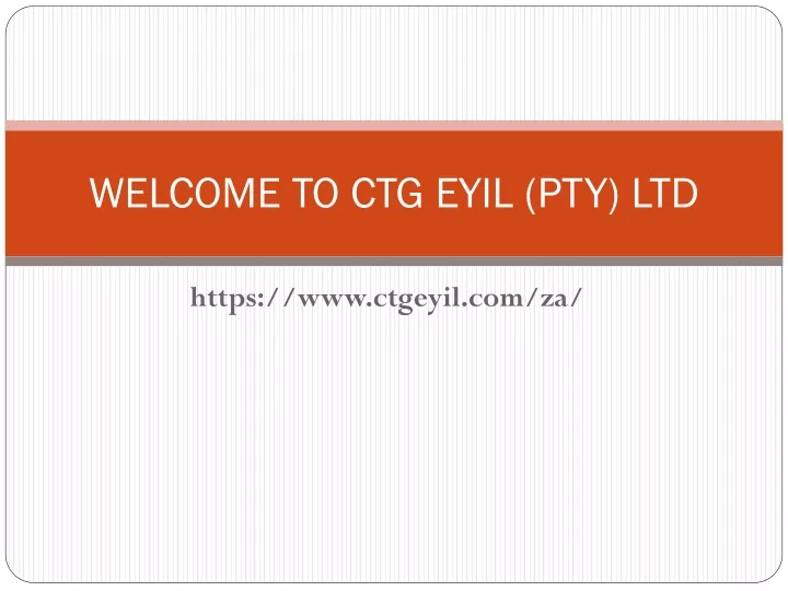 welcome to ctg eyil pty ltd