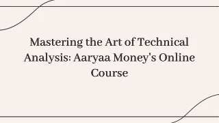 technical-analysis-aaryaa-moneys-online-course