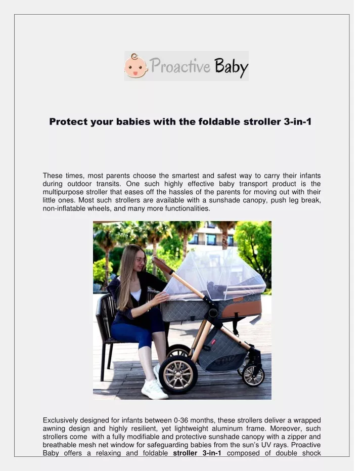 protect your babies with the foldable stroller