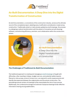 As-Built Documentation A Deep Dive into the Digital Transformation of Construction