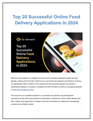 top 20 successful online food delivery