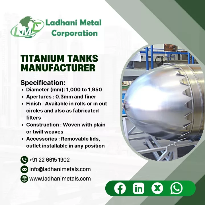 titanium tanks manufacturer