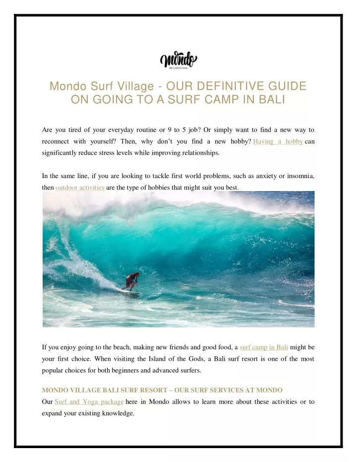 mondo surf village our definitive guide on going