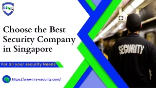 The Best Security Company in Singapore