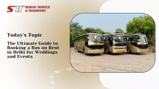 The Ultimate Guide to Booking a Bus on Rent in Delhi for Weddings and Events