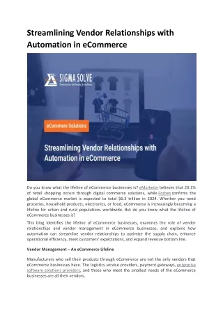 streamlining vendor relationships with automation