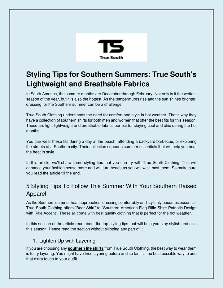 styling tips for southern summers true south