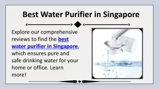 Best Water Purifier in Singapore