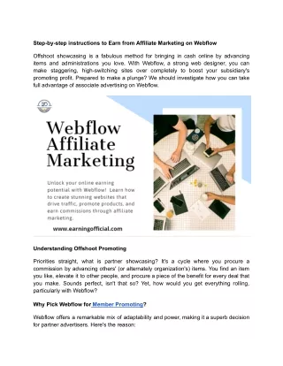 _Earn from Affiliate Marketing on Webflow