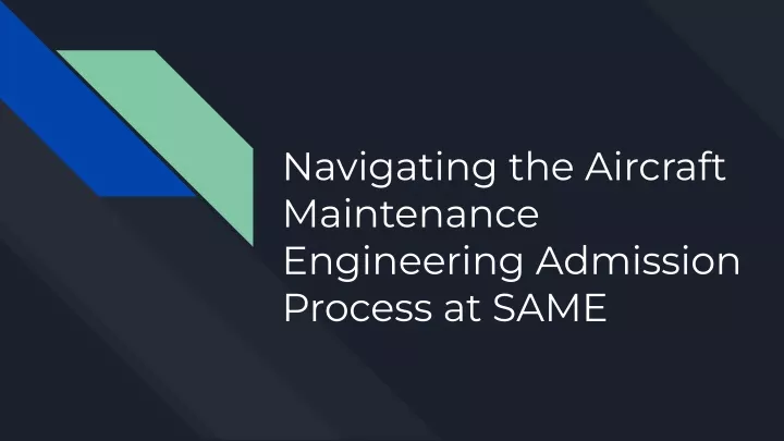 navigating the aircraft maintenance engineering