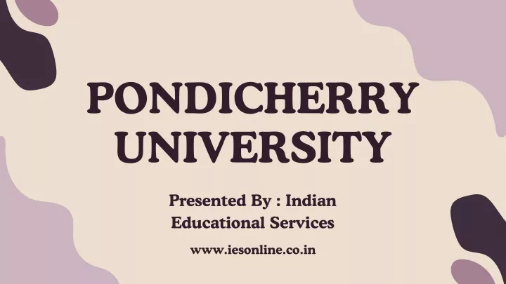 pondicherry university