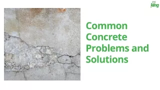 Common Concrete Problems and Solutions