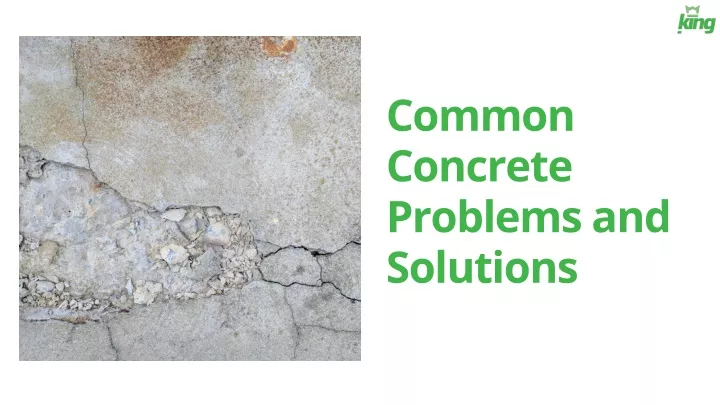 common concrete problems and solutions