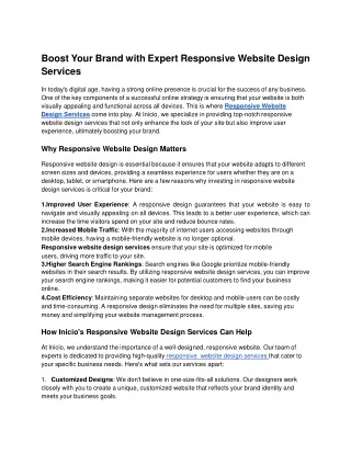 Boost Your Brand with Expert Responsive Website Design Services
