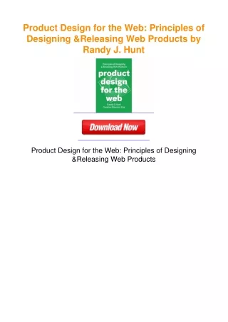 Product Design for the Web: Principles of Designing & Releasing Web