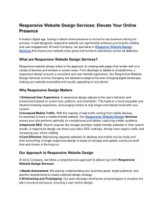 responsive website design services elevate your