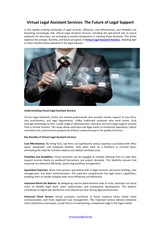 virtual legal assistant services the future