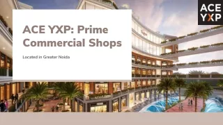 Prime Commercial Shops at ACE YXP, Greater Noida: The Ideal Business Investment