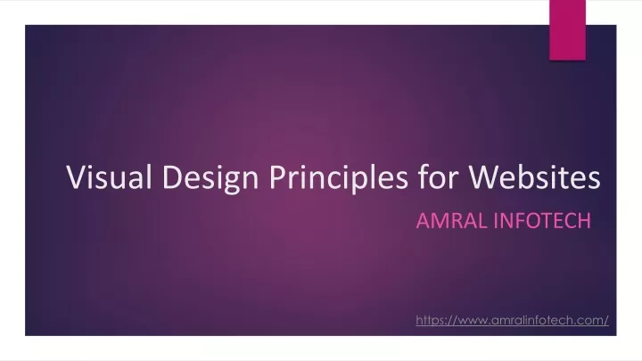 visual design principles for websites