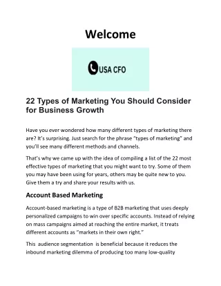 22 Types of Marketing You Should Consider for Business Growth