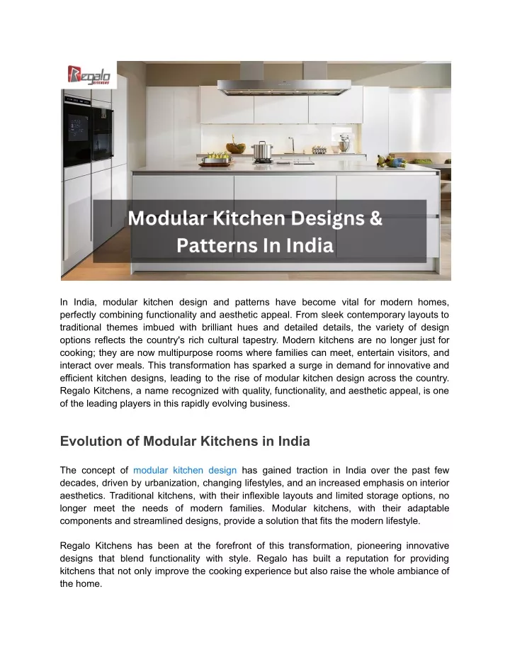 in india modular kitchen design and patterns have