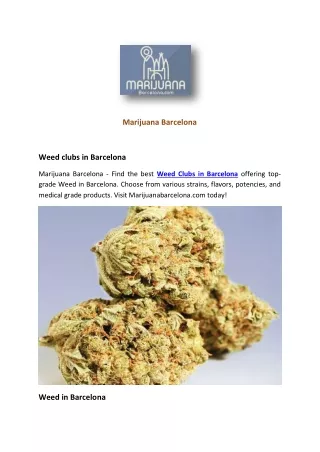 marijuana barcelona