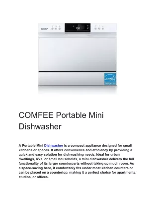 COMFEE Portable Mini Dishwasher
