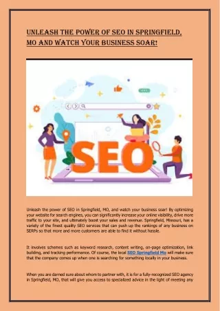 Unleash the Power of SEO in Springfield, MO and Watch Your Business Soar!